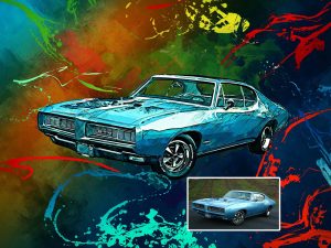 Classic Car GTO Poster Digital Artwork