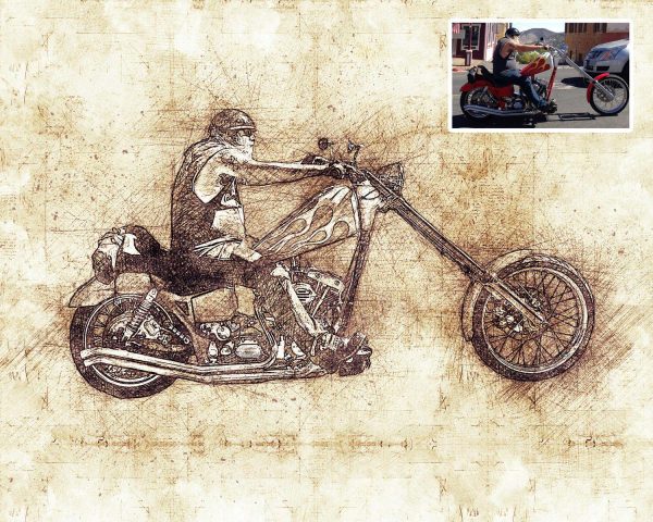 Bike Sketch Digital Art