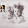 pencil drawing photo to Family Portrait