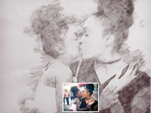 Custom Pencil Sketch Mommy Daughter photo to Digital Art Mother's Day Gift