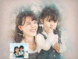 Custom Mother's Day Everlasting Gift Mom Mommy Portrait from Picture Digital Art