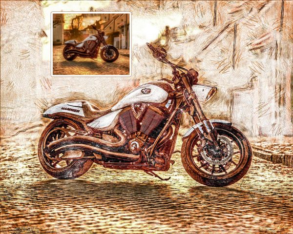 Motorcycle Hammer Color Drawing