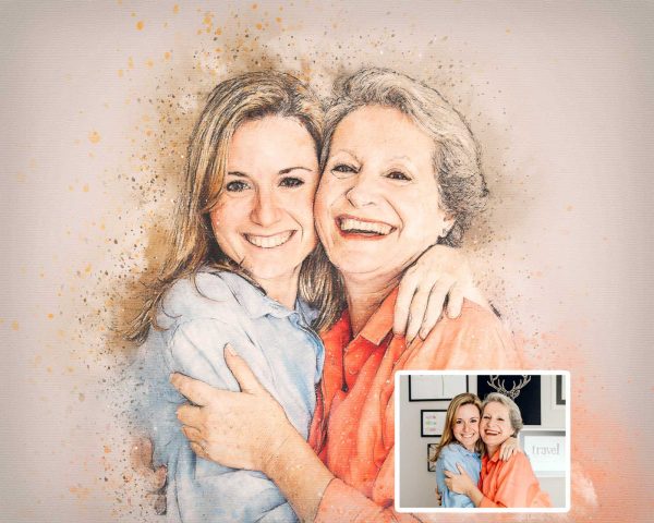 Mother's Day Portrait - Color Chalk