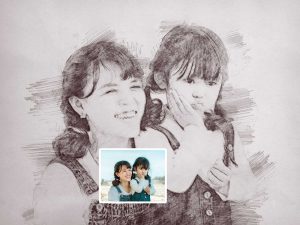 Mother's Day Custom Pencil Drawing Everlasting Gift Digital Art