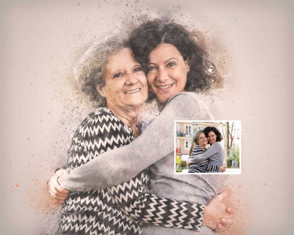 Mom Mother's Day Portrait Digital Art from Photo Gift