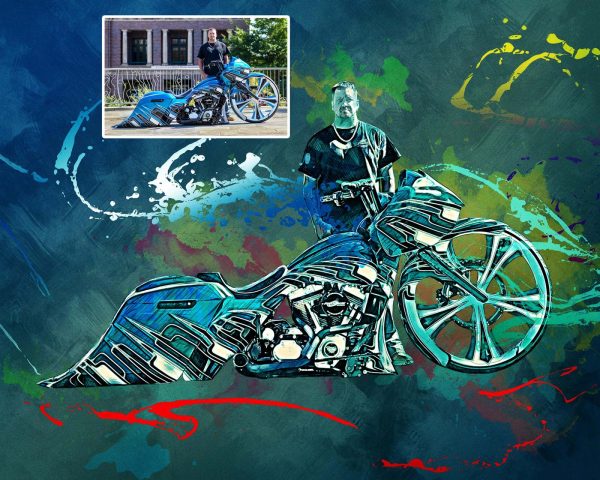 cool Motorcycle Custom Digital art