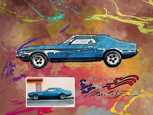 Classic Car Mustang Painting Digital Art