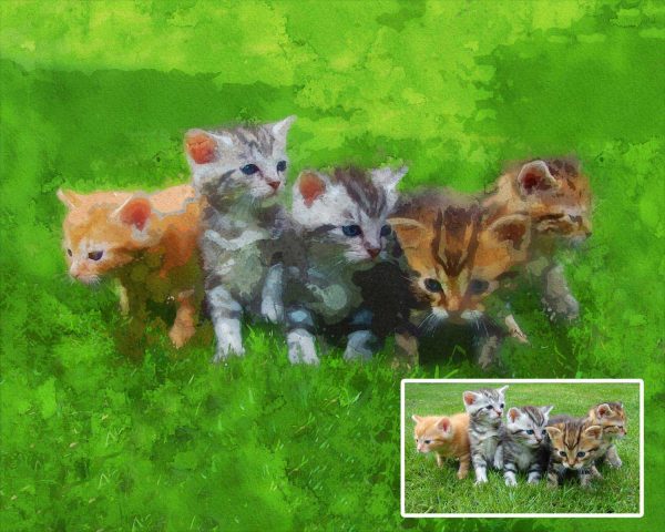 Turn Photo to Timeless Gift Cats Digital Art